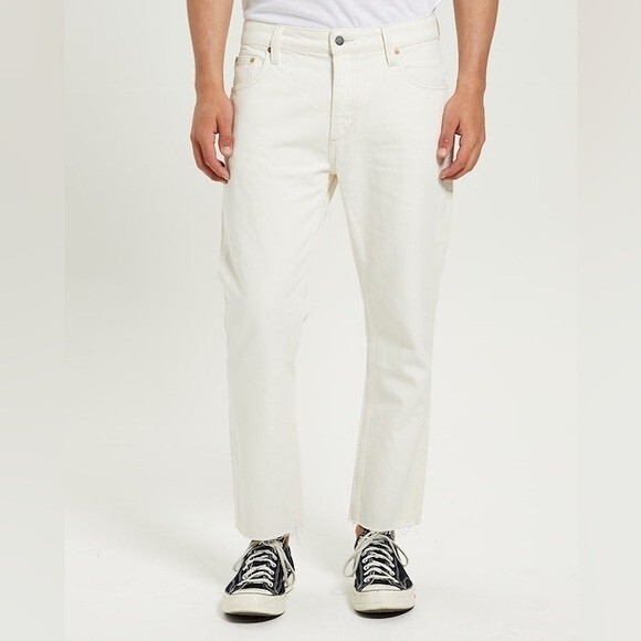 Rolla’s Relaxo Relaxed Fit Raw Hem Jeans in Salt 36 NWT - Picture 1 of 13